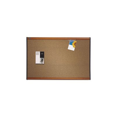 BOARD, BULLETIN, Prestige, Brown Graphite-Blend Surface, 48" x 36", Cherry Frame