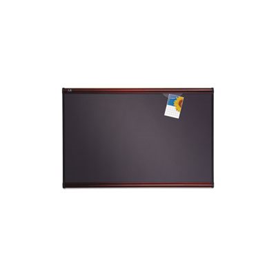 BOARD, BULLETIN, Prestige, Diamond Mesh Fabric, 48" x 36", Gray / Mahogany Frame