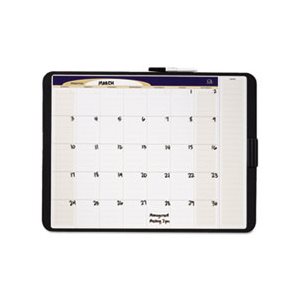 BOARD, TACK AND WRITE, Monthly Calendar, 23" x 17", White Surface, Black Frame