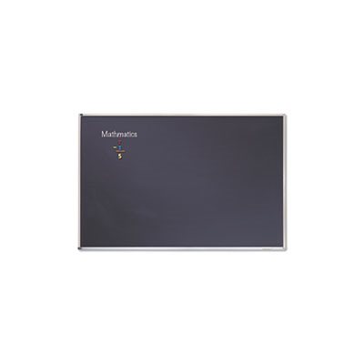 Porcelain Black Chalkboard w / Aluminum Frame, 48 x 36, Silver