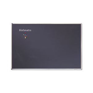 Porcelain Black Chalkboard w / Aluminum Frame, 48 x 36, Silver