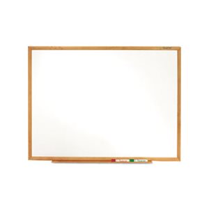 Classic Series Melamine Whiteboard, 36 x 24, Oak Finish Frame