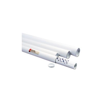 White Mailing Tubes, 24l x 3dia, White, 25 / Carton