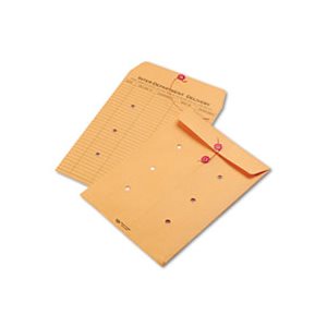 Brown Kraft String & Button Interoffice Envelope, 9 x 12, 100 / Carton