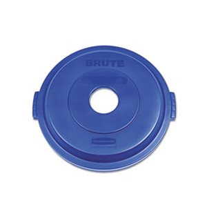 Bottle / Can Recycling Top for Brute 32gal Containers, Blue