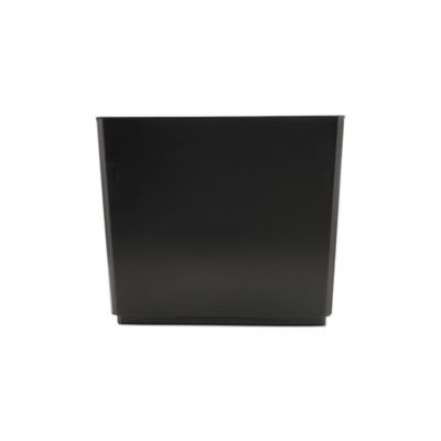 Designer 2 Wastebasket, Rectangular, Plastic, 6.5gal, Black