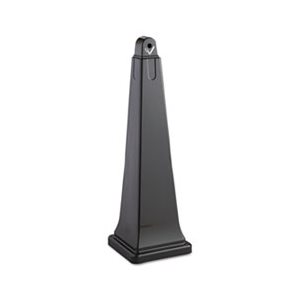 GroundsKeeper Cigarette Waste Collector, Pyramid, Plastic / Steel, Black