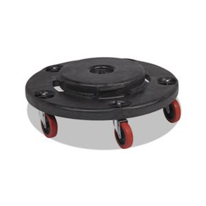 Brute Quiet Dolly, 250lb Capacity, 18 1 / 4 dia. x 6 5 / 8h, Black