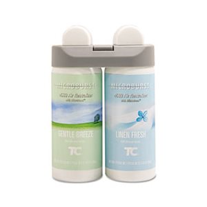 Microburst Duet Refills, Gentle Breeze / Linen Fresh, 3oz, 4 / Carton