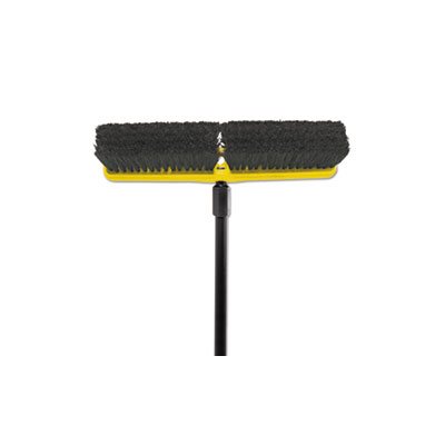 Tampico-Bristle Medium Floor Sweep, 18"Brush,3"Bristles, Black