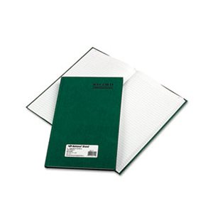 Emerald Series Account Book, Green Cover, 150 Pages, 12 1 / 4 x 7 1 / 4