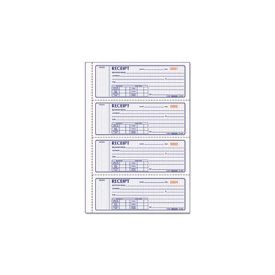 Money Receipt Book, 7 x 2 3 / 4, Carbonless Triplicate, 100 Sets