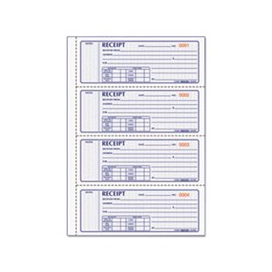 Money Receipt Book, 7 x 2 3 / 4, Carbonless Triplicate, 100 Sets