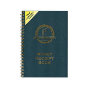 Money Receipt Book, 7 x 2 3 / 4, Carbonless Duplicate, Twin Wire, 300 Sets / Book