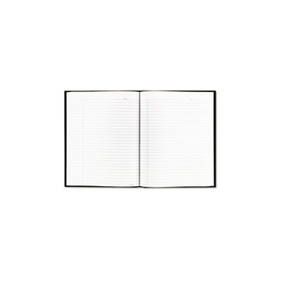 Business Notebook w / Black Cover, College Rule, 9 1 / 4 x 7 1 / 4, 192 Sheets