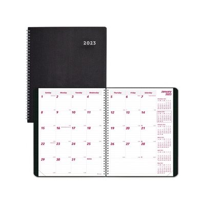 DuraFlex 14-Month Planner, 8 1 / 2 x 11, Black Dec 2024 to Jan 2026