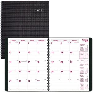 DuraFlex 14-Month Planner, 8 1 / 2 x 11, Black 2023-2025