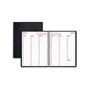 DuraFlex Weekly Planner, 8 1 / 2 x 11, Black 2024