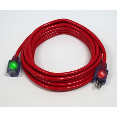 CORD, EXTENSION, 14 / 3 AWG, PRO GLO, 50', RED