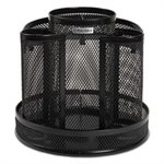Wire Mesh Spinning Desk Sorter, Black