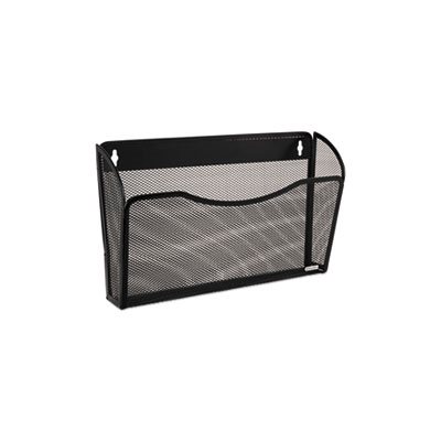 Single Pocket Wire Mesh Wall File, Letter, Black