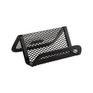 Mesh Business Card Holder, Capacity 50 2 1 / 4 x 4 Cards, Black