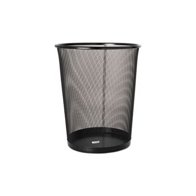 4 1 / 2 Gallon Steel Black Round Mesh Trash Can