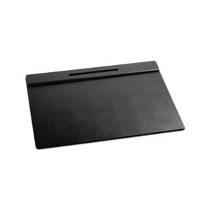 Wood Tone Desk Pad, Black, 21 x 18