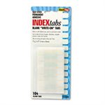 Side-Mount Self-Stick Plastic Index Tabs, 1 inch, White, 104 / Pack