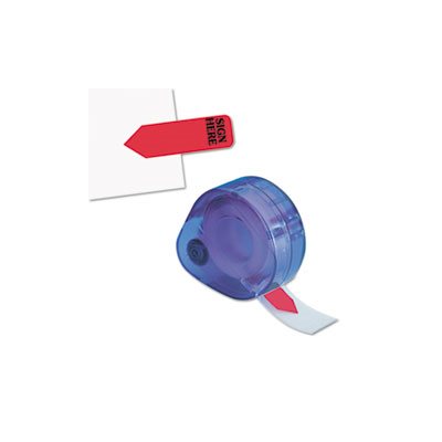 Arrow Message Page Flags in Dispenser, "Sign Here", Red, 120 / Dispenser