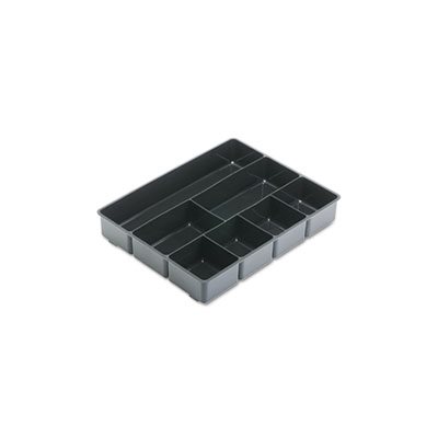 Extra Deep Desk Drawer Director Tray, Plastic, Black