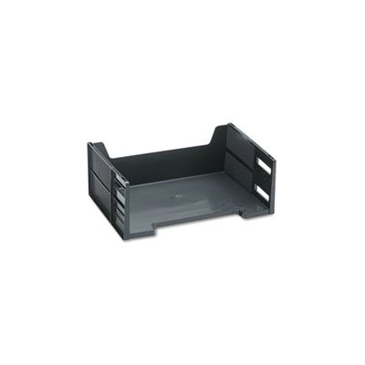 Stackable High-Capacity Side Load Letter Tray, Polystyrene, Ebony