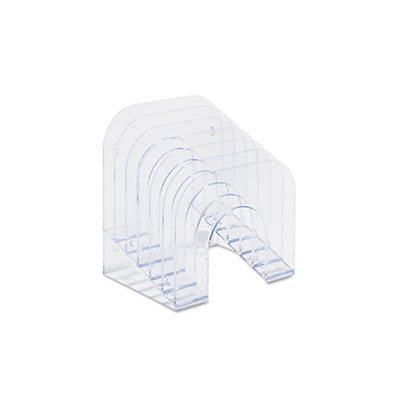 Six-Tier Jumbo Incline Sorter, Plastic, 9 3 / 8 x 10 1 / 2 x 7 3 / 8, Clear