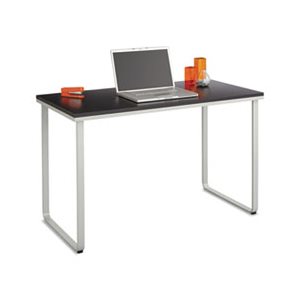 Steel Workstation, 47-1 / 4w x 24d x 28-3 / 4h, Black / Silver