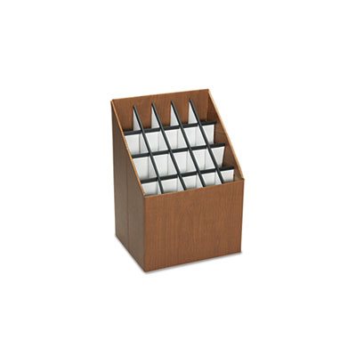 Corrugated Roll Files, 20 Compartments, 15w x 12d x 22h, Woodgrain