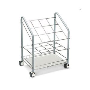 Wire Roll / File, 12 Compartments, 18w x 12-3 / 4d x 24-1 / 2h, Gray