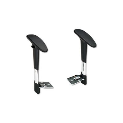 Adjustable T-Pad Arms for Metro Series Extended-Height Chairs, Black / Chrome