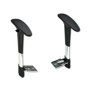 Adjustable T-Pad Arms for Metro Series Extended-Height Chairs, Black / Chrome