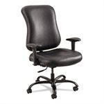 Optimus High Back Big & Tall Chair, 400-lb. Capacity, Black Leather
