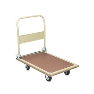 FoldAway Platform Trucks, 900lb, 24 x 34 x 36, Tropic Sand / Brown