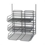 Panelmate Triple-Tray Organizer, 13 1 / 2 x 17 1 / 4, Charcoal Gray