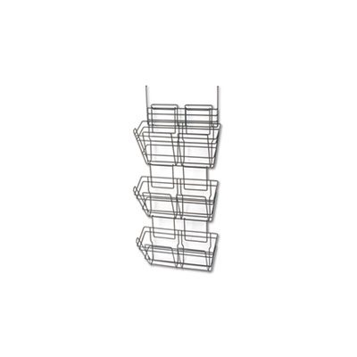 Panelmate Triple-File Basket Organizer, 15 1 / 2 x 29 1 / 2, Charcoal Gray