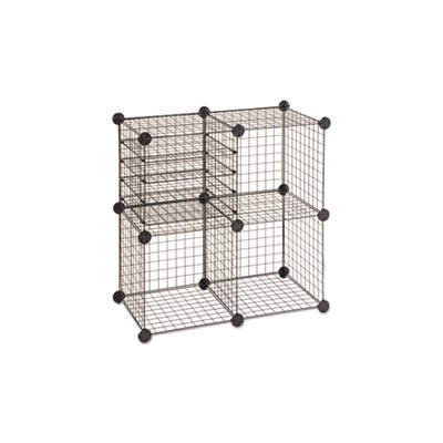 Wire Cube Shelving System, 15w x 15d x 15h, Black