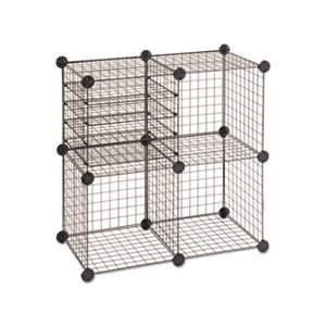 Wire Cube Shelving System, 15w x 15d x 15h, Black