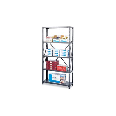 Commercial Steel Shelving Unit, Five-Shelf, 36w x 18d x 75h, Dark Gray