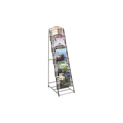 Onyx Magazine Floor Rack, 12-1 / 2w x 18-1 / 2d x 46h, Black