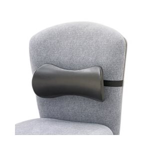 Lumbar Support Memory Foam Backrest, 14-1 / 2w x 3-3 / 4d x 6-3 / 4h, Black