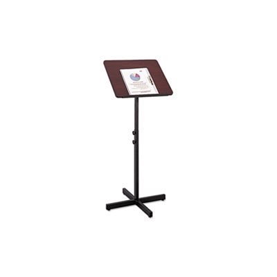 Adjustable Speaker Stand, 21w x 21d x 29-1 / 2h to 46h, Mahogany / Black