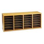 Wood / Laminate Sorter, 24 Sections, 39 1 / 4 x 11 3 / 4 x 16 1 / 4, Medium Oak