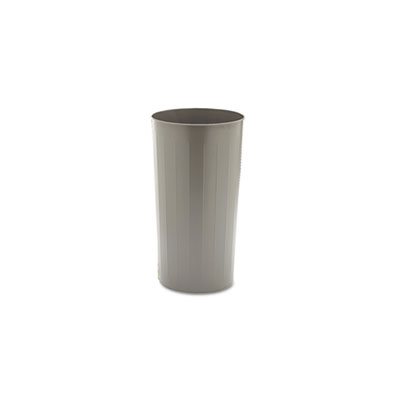 Round Wastebasket, Steel, 20gal, Charcoal